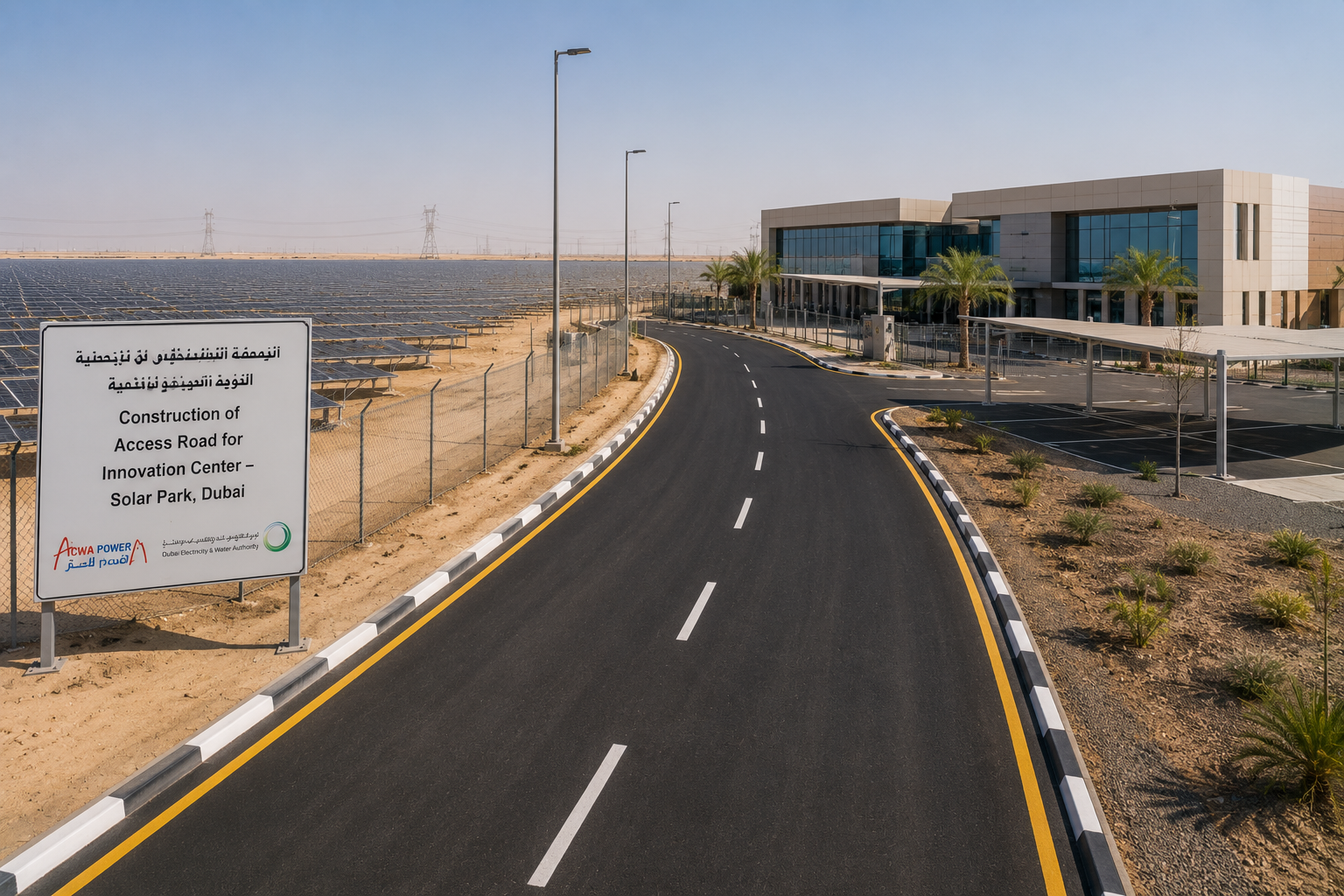 Construction of Access Road for Innovation Center – Solar Park, Dubai