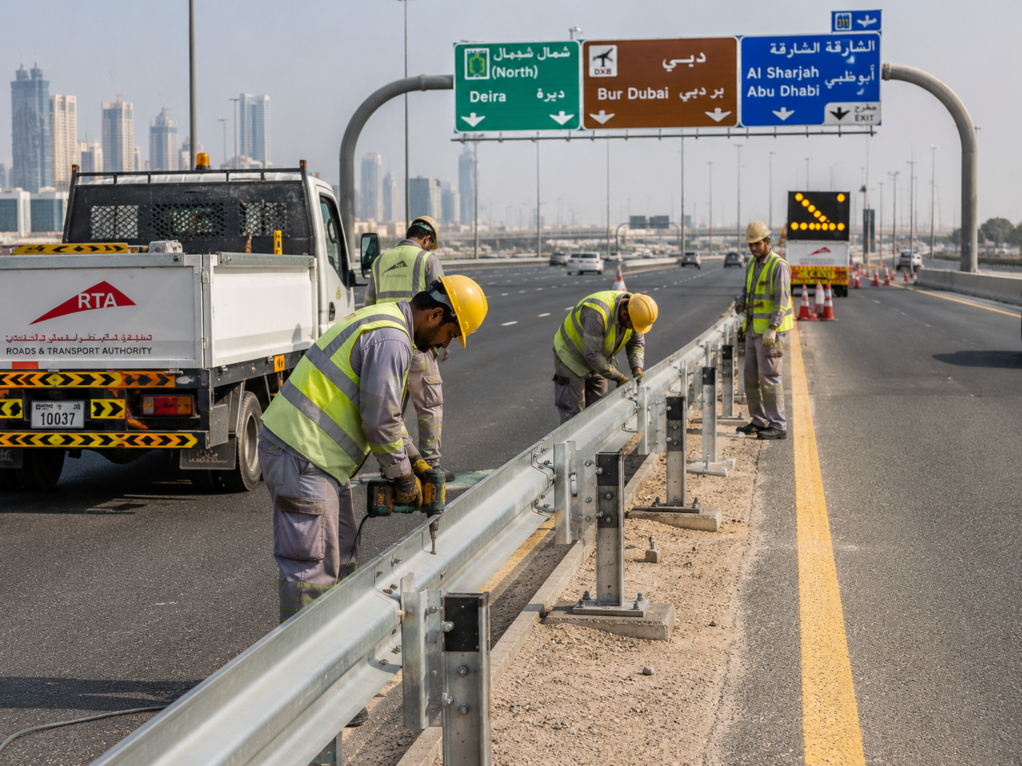 RTA Guard Rail Work – Dubai
