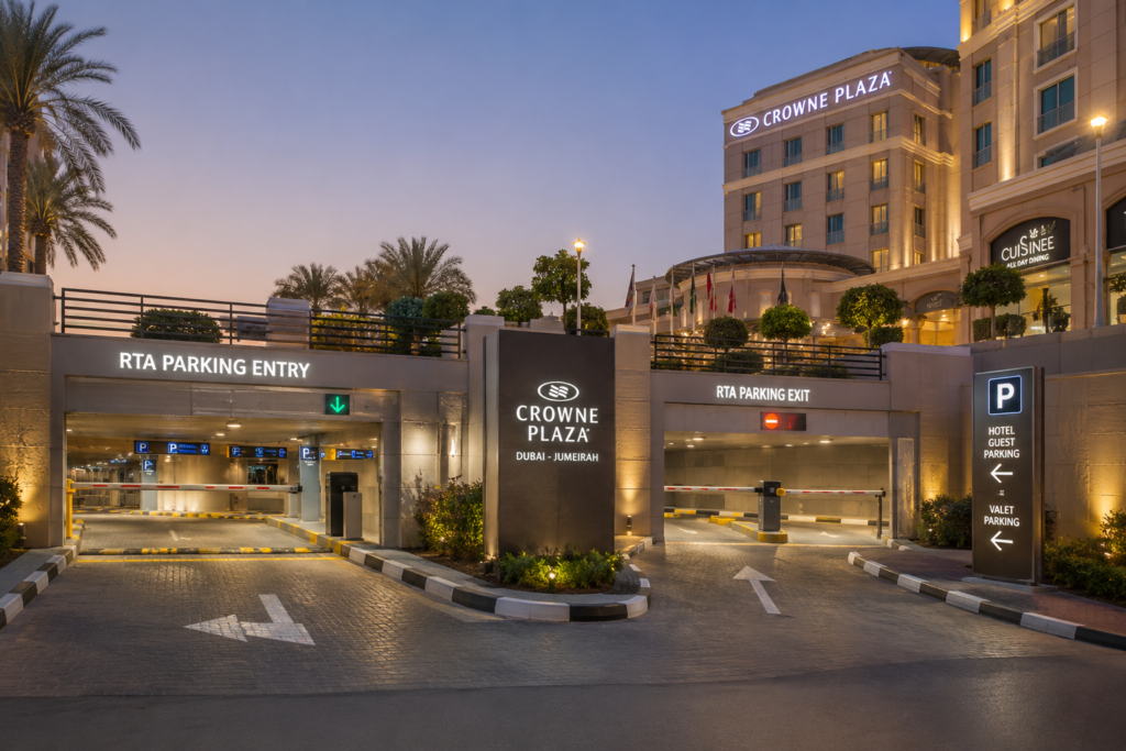 Crown Plaza Hotel – Entry & Exit RTA Parking